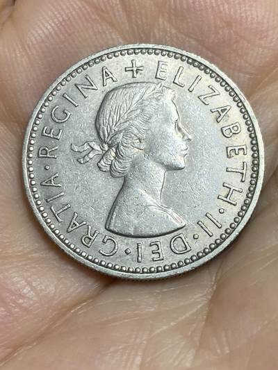 2025年第八十六场(总第一百一十二场）外国好品散币(免佣金) 稀少特年–英国🇬🇧1958年1先令(伊丽莎白二世青年桂冠，第二版，英格兰盾徽版)