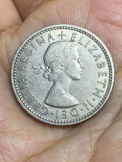 2025年第八十六场(总第一百一十二场）外国好品散币(免佣金) 英国🇬🇧1963年1先令(伊丽莎白二世青年桂冠，第二版，英格兰盾徽版)