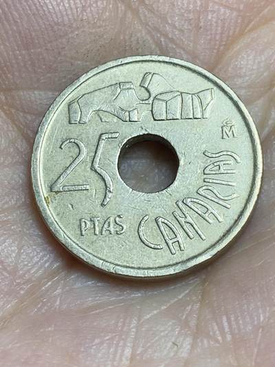 2025年第八十六场(总第一百一十二场）外国好品散币(免佣金) - 西班牙🇪🇸1994单年份25比塞塔(加纳利群岛纪念币)