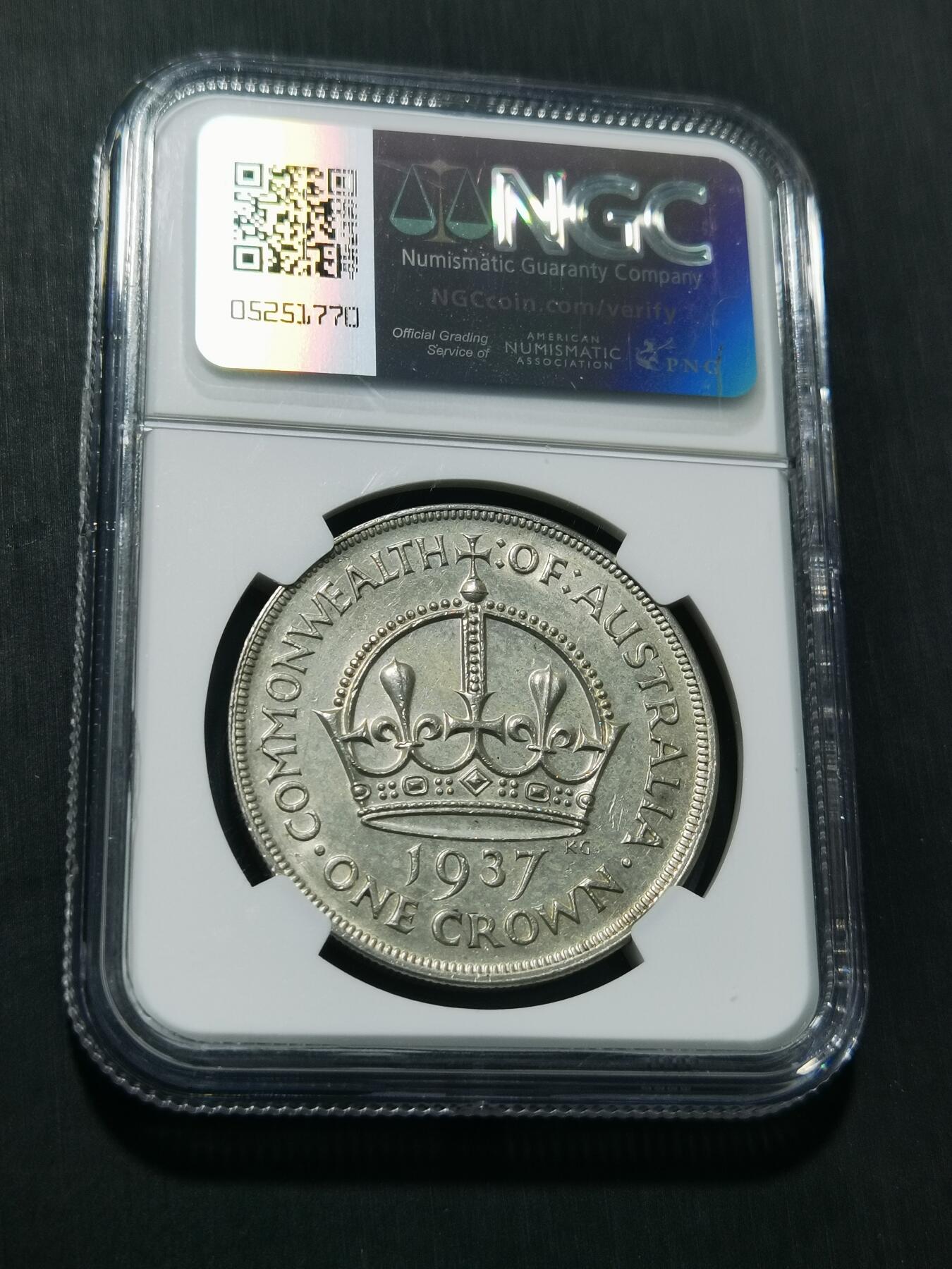 天下钱庄专场欢迎参拍 NGC AU澳大利亚皇冠银币