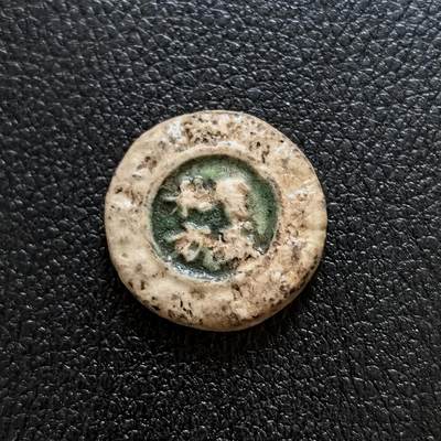 博洋堂暹罗瓷币专场拍卖暨第138期（全场包邮） - 贤盛秕方/金鱼 装饰以绳纹太阳纹，施以红绿釉，与下一枚成套。