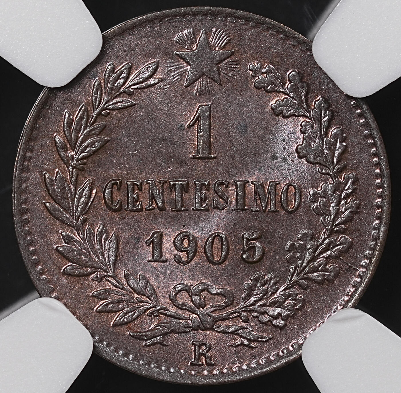 修遠堂世界钱币第八十三期 NGC MS64BN 1905年意大利1分铜币