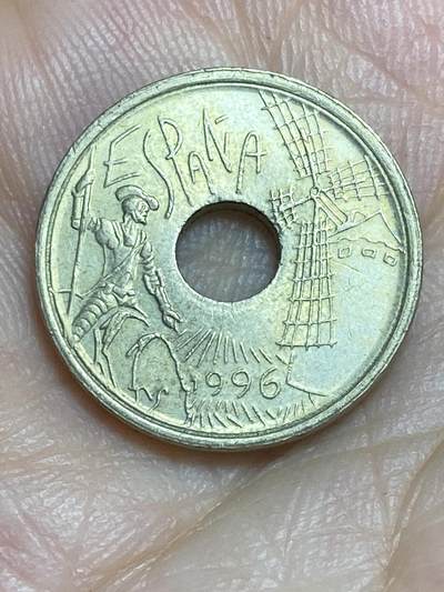 2025年第八十六场(总第一百一十二场）外国好品散币(免佣金) 西班牙🇪🇸1996单年份25比塞塔(卡斯蒂利亚–拉曼恰自治区纪念币)