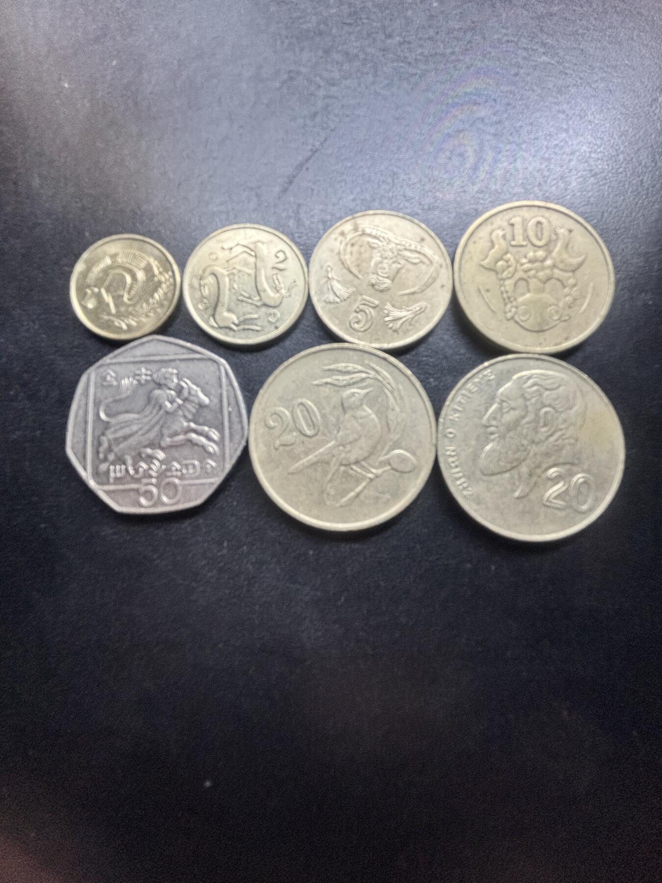 邮泉阁限时拍卖第二十三场 各国硬币专场（硬币在国外） 塞浦路斯7枚