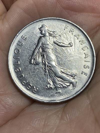 2025年第八十六场(总第一百一十二场）外国好品散币(免佣金) 法国🇫🇷1970年5法郎(猫头鹰标)