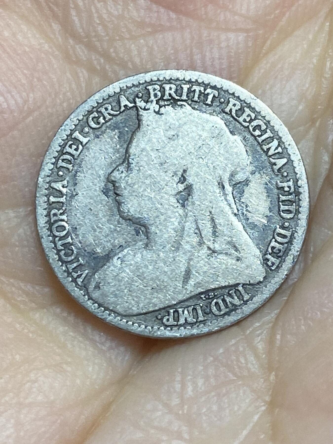 2025年第八十六场(总第一百一十二场）外国好品散币(免佣金) 英国🇬🇧1894年3便士银币(维多利亚女王老年披纱，925高银)