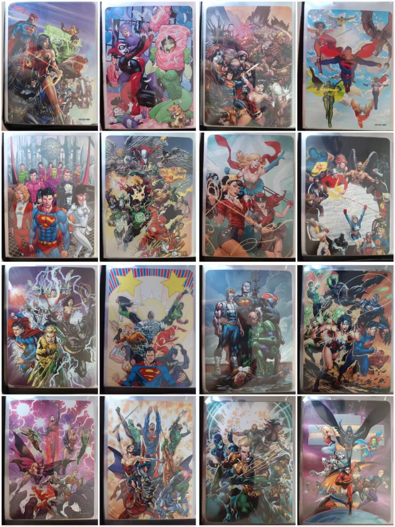 龙虎卡牌第五十三场 （无佣金，满120包邮，欢迎送拍） 16张全 卡游DC大卡 第一弹一套(尺寸145x203）