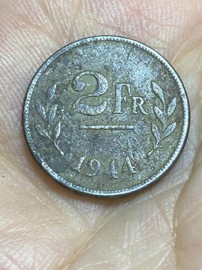2025年第八十六场(总第一百一十二场）外国好品散币(免佣金) - 比利时🇧🇪1944年2法郎(二战盟军占领时期临时货币，使用1943年林肯1美分镀锌钢币胚制造)