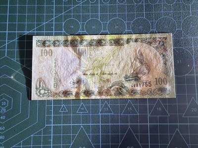 【炜奕收藏】，第四十三期 2000年马尔代夫100拉菲亚，UNC品相，千禧年纪念版