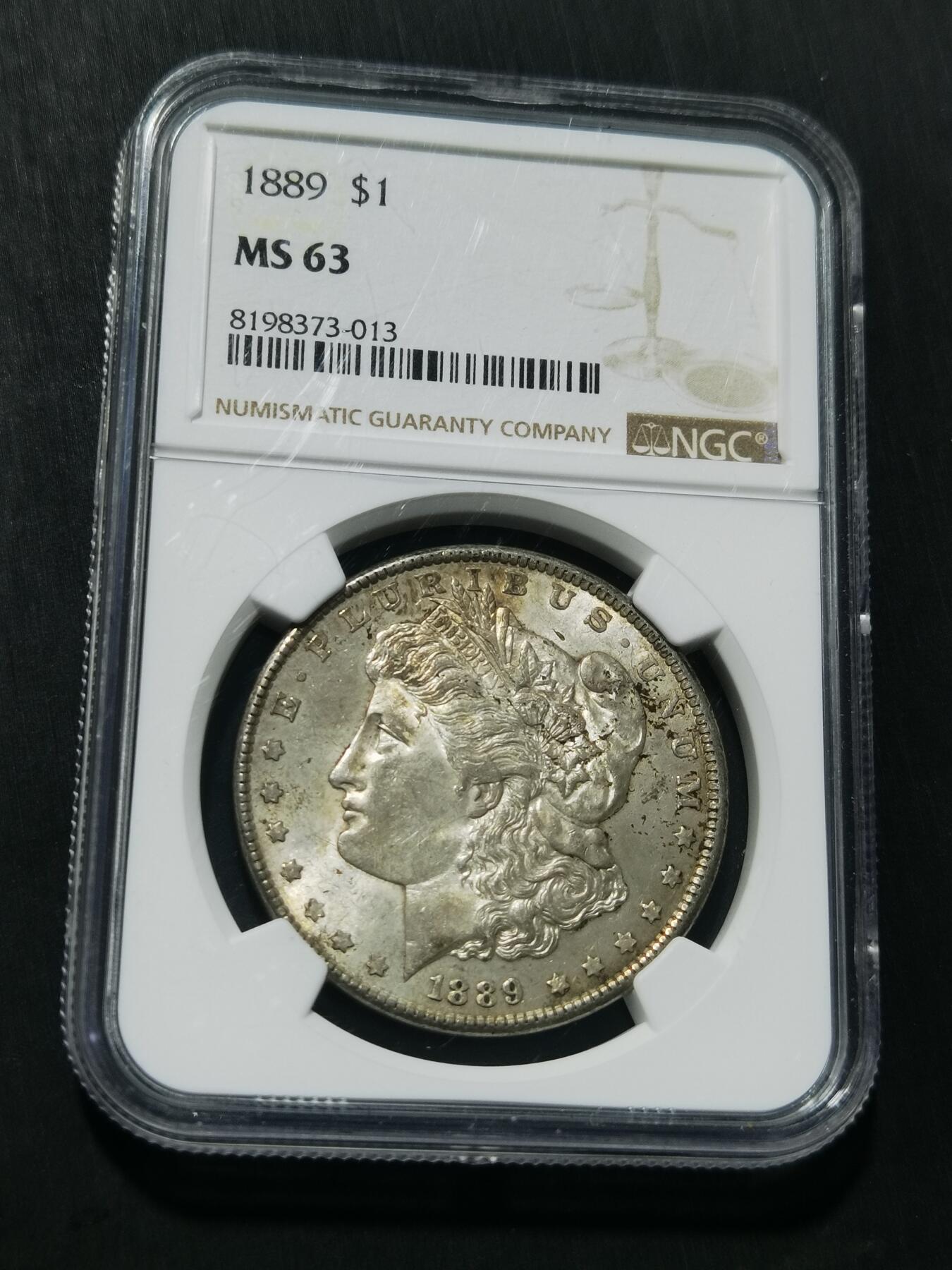 天下钱庄专场欢迎参拍 NGC Ms63 1889美国摩根一美元银币