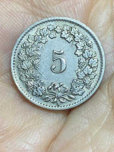 2025年第八十六场(总第一百一十二场）外国好品散币(免佣金) - 瑞士🇨🇭1953年5分(第二版，B标伯尔尼造)