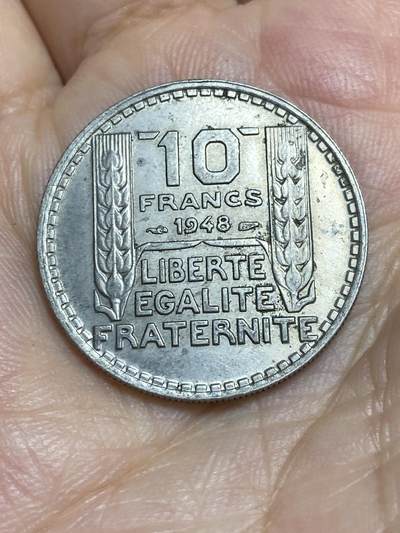 2025年第八十六场(总第一百一十二场）外国好品散币(免佣金) - 法国🇫🇷1948年10法郎(小头版，仅发行3年)