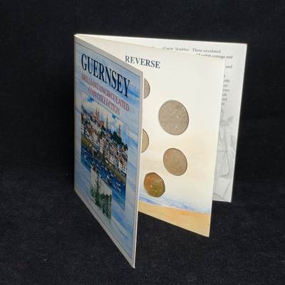 【铜匠收藏】★第125加场★精品币章场，200包邮，不满200.支付运费5元。《接受代拍 代送NGC评级》 - 根西岛 1990年 套币原装卡册 共8枚