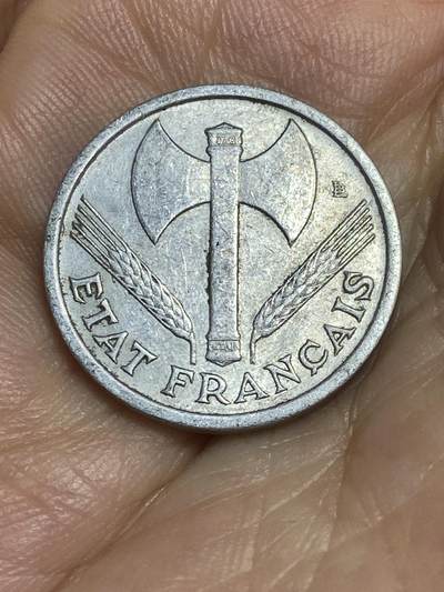 2025年第八十六场(总第一百一十二场）外国好品散币(免佣金) 法国🇫🇷1942年1法郎(维希傀儡政府时期，首发年仅发行3年)