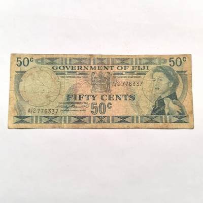 各国外币第92期 无佣金 - 斐济50分1张