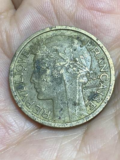 2025年第八十六场(总第一百一十二场）外国好品散币(免佣金) 法国🇫🇷1936年2法郎(飞翼标，铝青铜材质版)