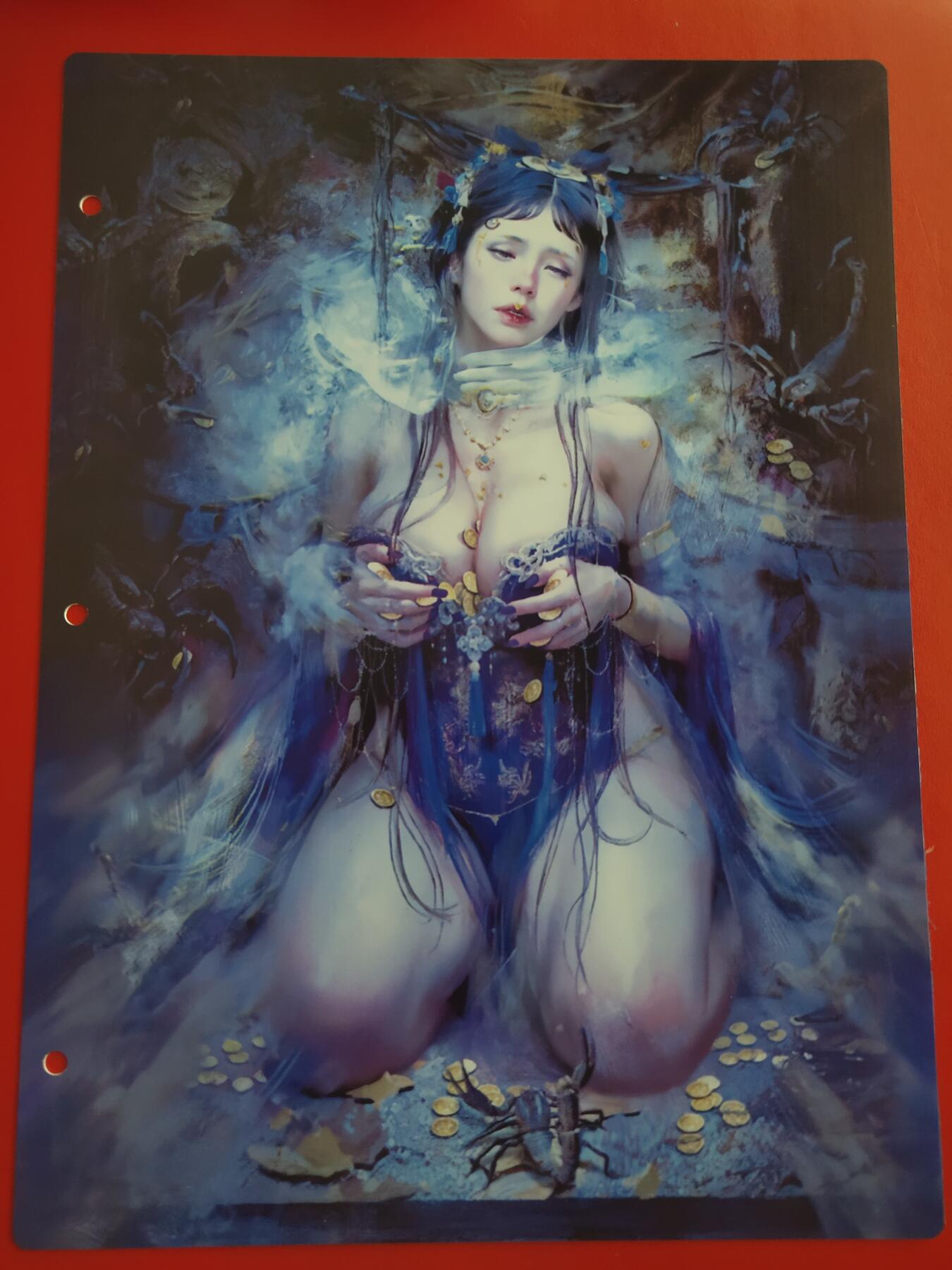 清风卡拍第十期(燎原卡牌为主，9月7日结拍) 妖姬传九宫卡册挡板一张(蝎子精)
