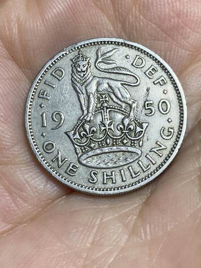 2025年第八十六场(总第一百一十二场）外国好品散币(免佣金) - 英国🇬🇧1950年1先令(乔治六世第三版，英格兰站狮版)