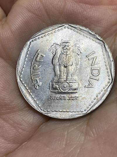 2025年第八十六场(总第一百一十二场）外国好品散币(免佣金) 印度🇮🇳1988年1卢比(安全边无标，C版加尔各答造，Type 3版，KM#79. 1)