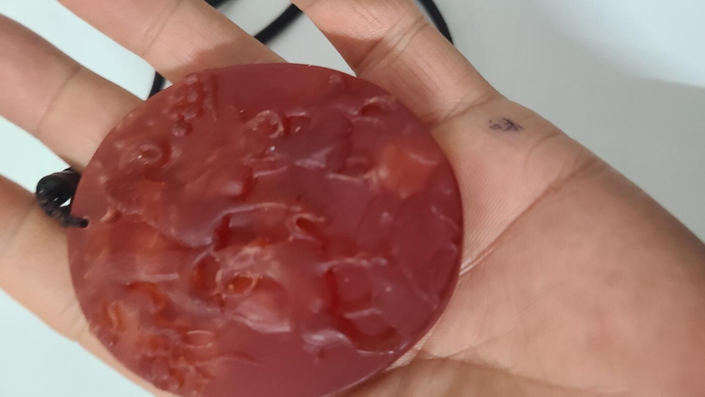 富森红土寄生虫蚁漏三羊开泰沉香吊坠