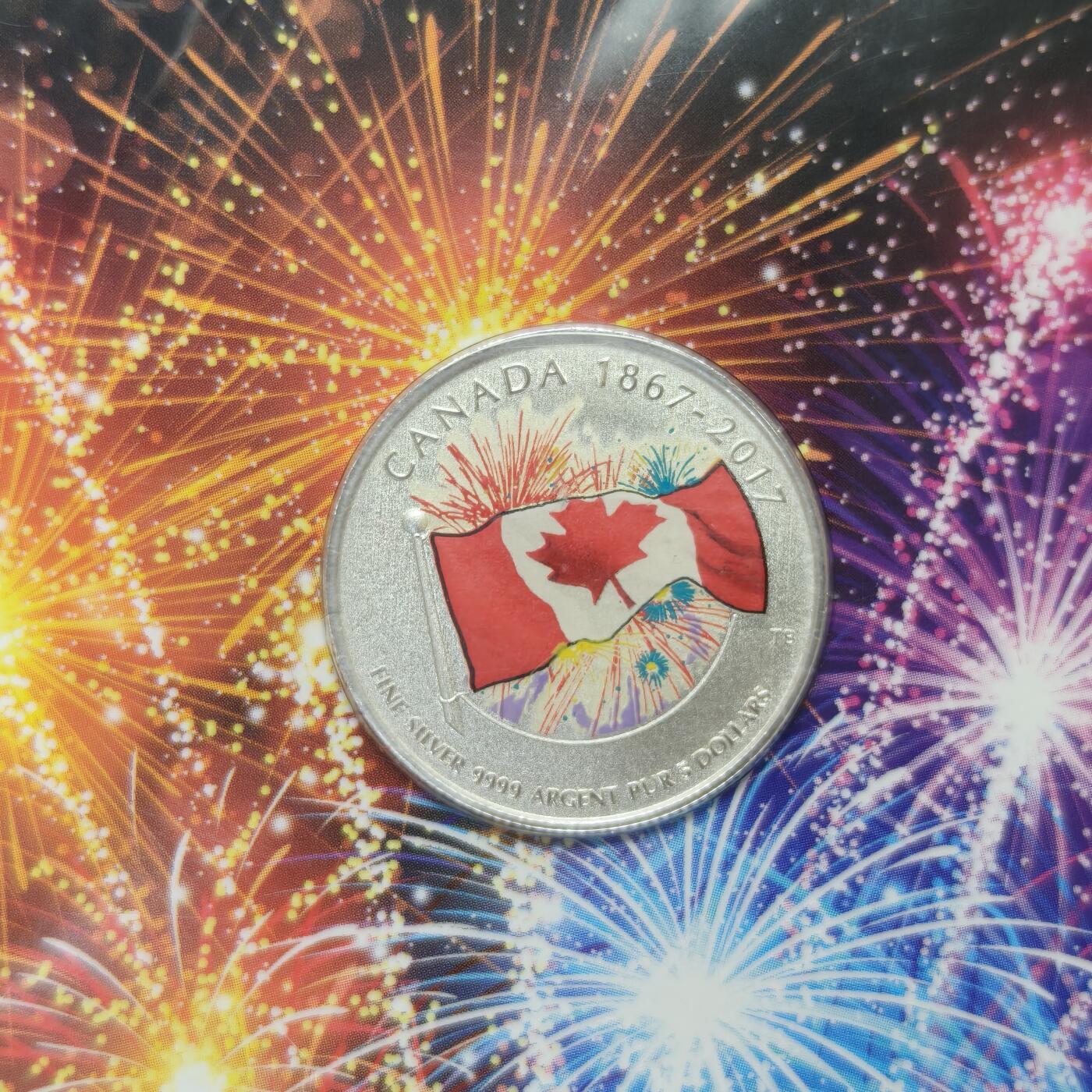 【铜匠收藏】★第125加场★精品币章场，200包邮，不满200.支付运费5元。《接受代拍 代送NGC评级》 加拿大 2017年  5元 联邦政府成年150周年纪念币卡册 哑光银币一枚