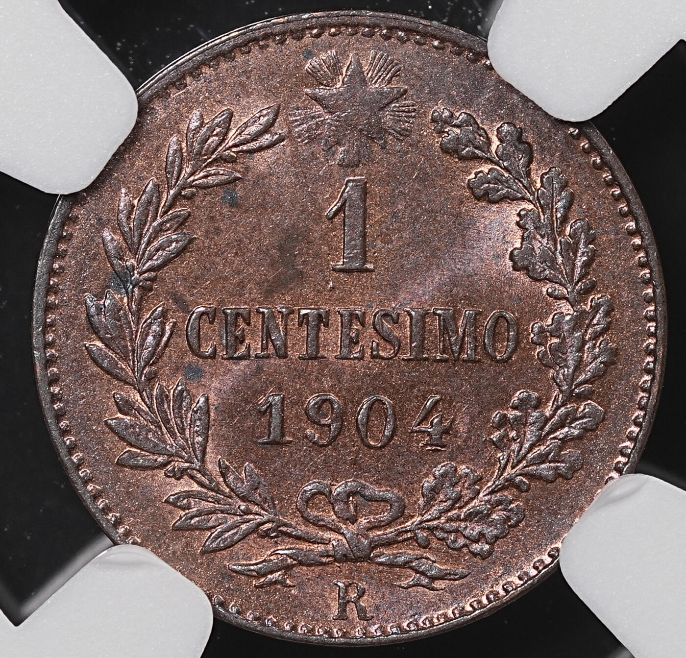 修遠堂世界钱币第八十三期 NGC MS64RB 1904年意大利1分铜币