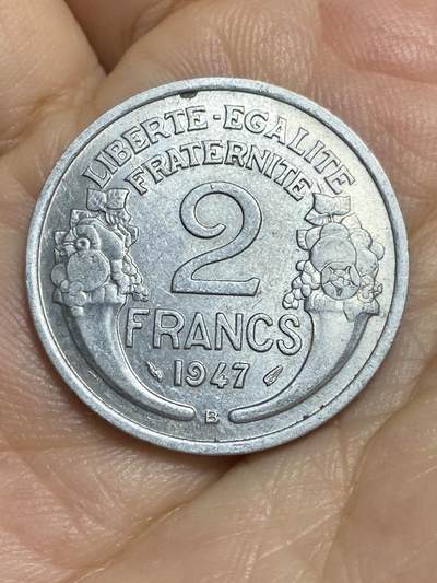 2025年第八十六场(总第一百一十二场）外国好品散币(免佣金) - 法国🇫🇷1947年2法郎(B标，博蒙莱罗热造)