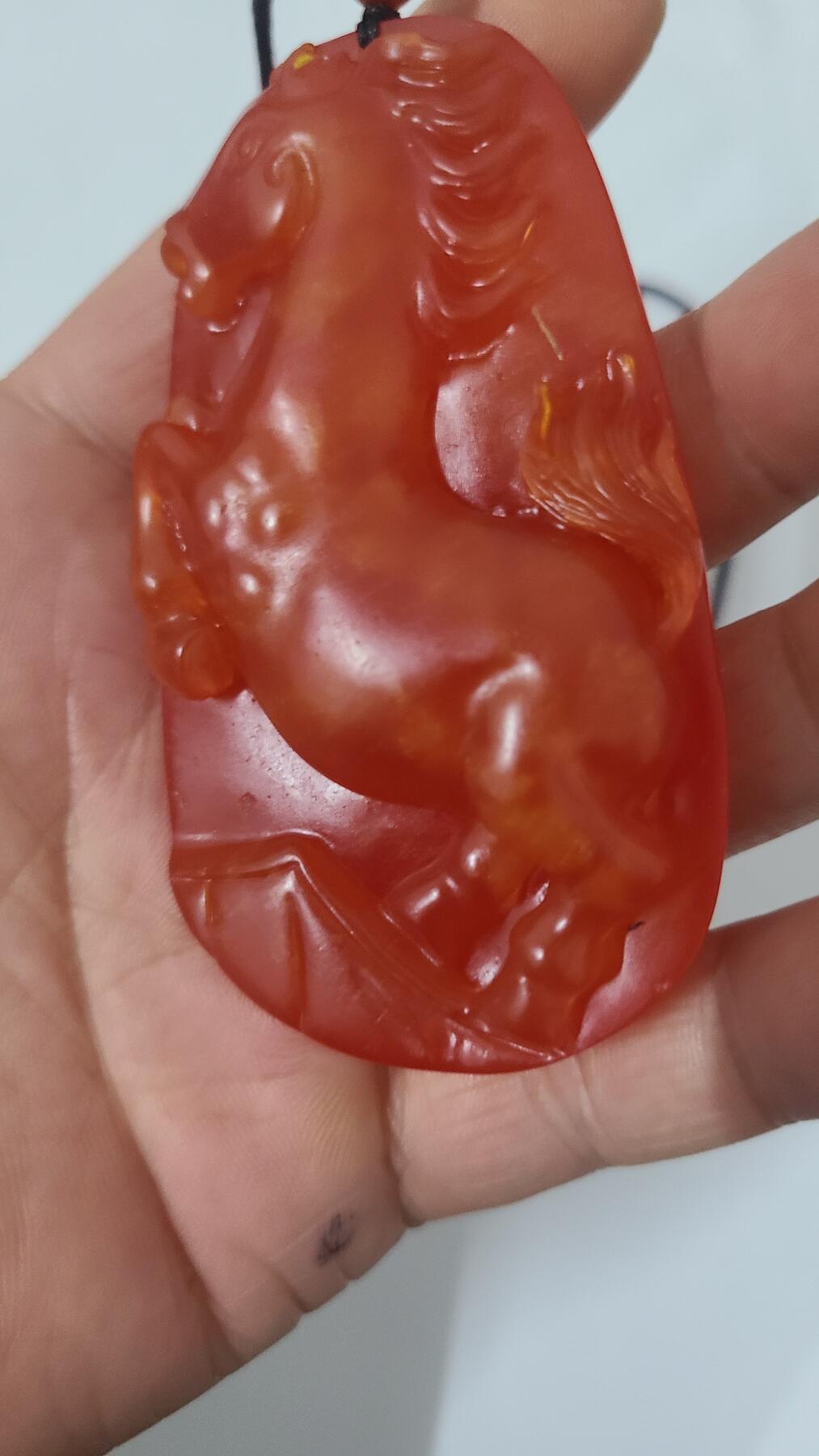 富森红土寄生虫蚁漏飞马沉香吊坠保真沉香