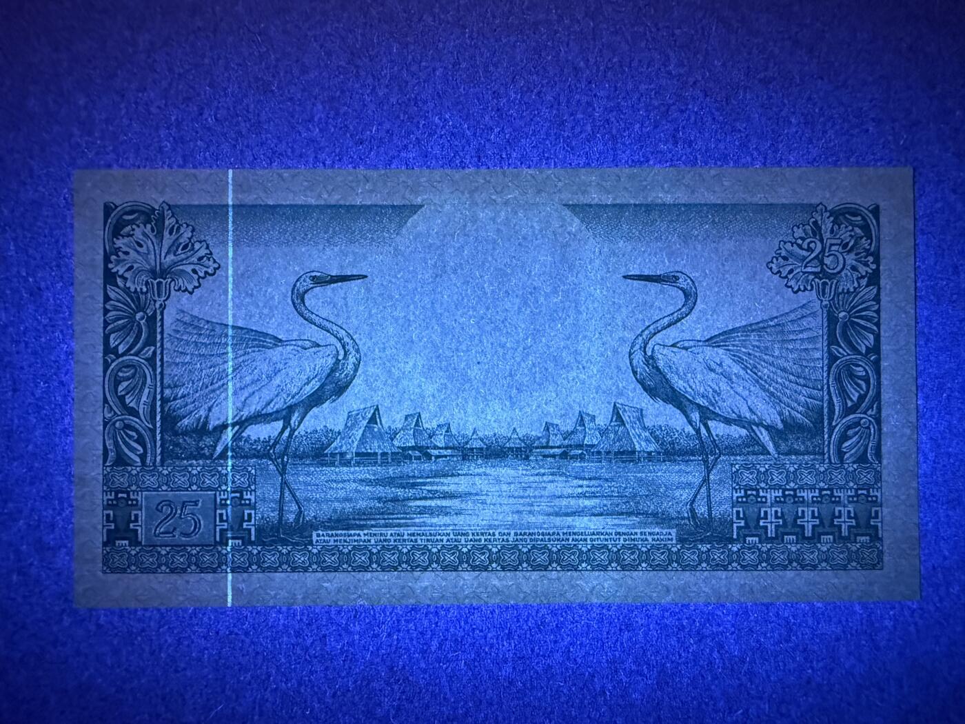 《艾美收藏》第211期-9.6周六外币精品场 印度尼西亚25盾 UNC 1959年 无47
