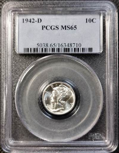 甄臻铺-世界币章拍卖（第32期），送拍享返佣金等优惠多多 - PCGS-MS65 1942年D厂小飞侠，高分