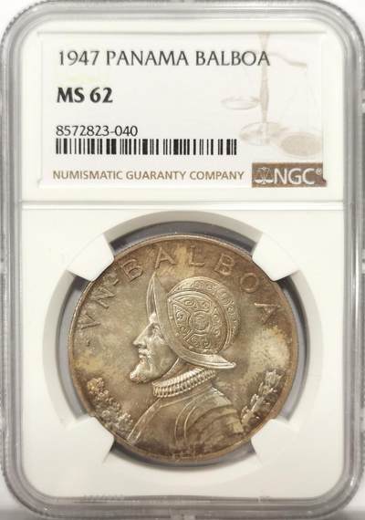 博洋堂世界钱币拍卖第137期（全场包邮） - NGC MS62 巴哈马1947年酱金彩1B大银