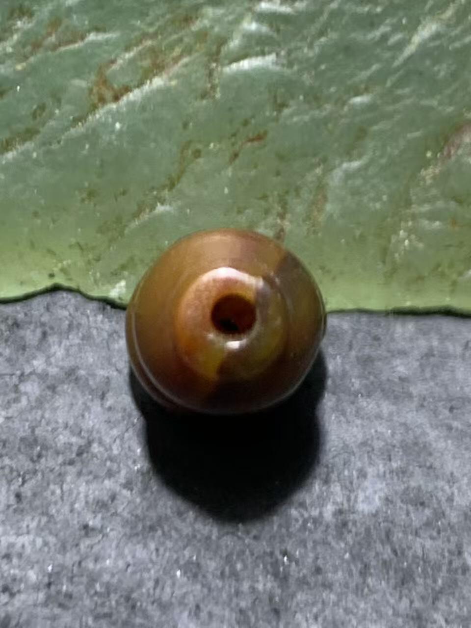 高玉化战国红玛瑙通货葫芦珠一个，