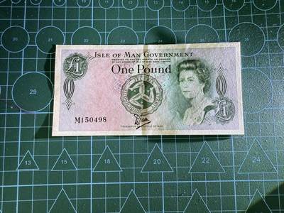 【炜奕收藏】，第四十三期 马恩岛1镑，AU品相