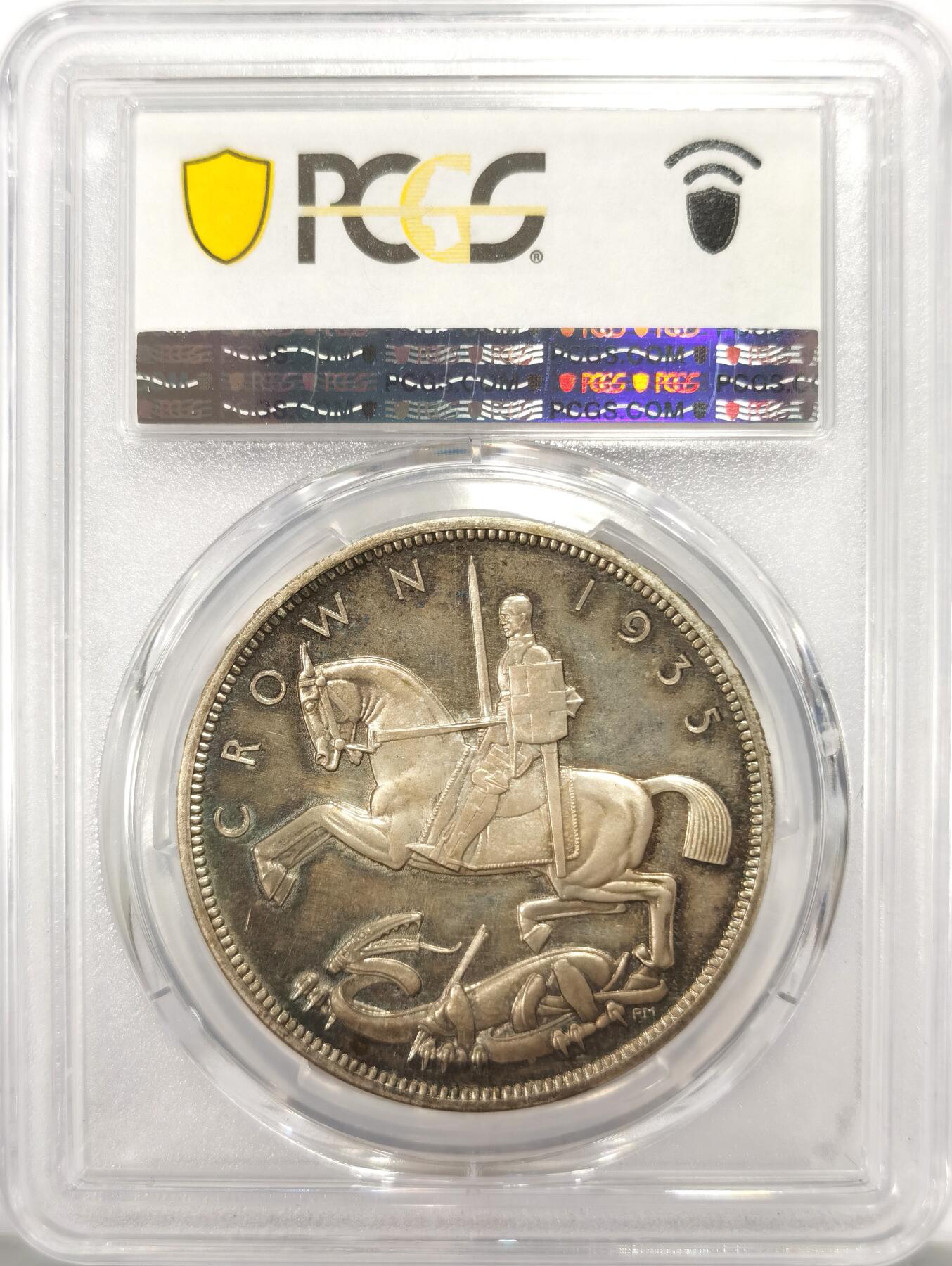 博洋堂世界钱币拍卖第137期（全场包邮） PCGS PR64CAM 英国1935年乔六精制木马剑，浮雕版，铸量2500枚，原盒送评，人像犀利，背面图案深刻，难得一见，错过不再有！带原盒