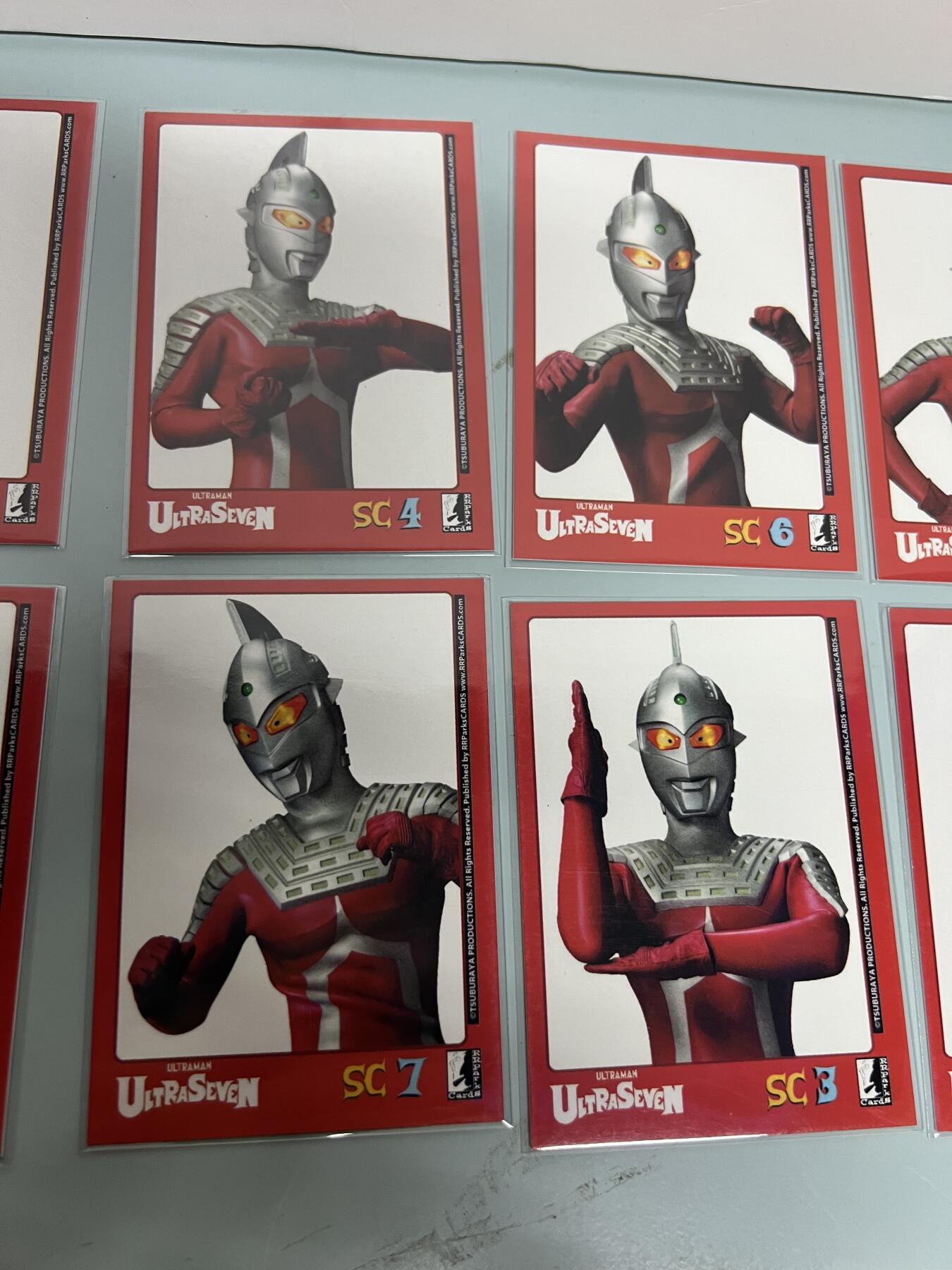 零元拍：RRParks Ultraman Seven  赛文奥特曼 圆谷公司 赛文定妆照 艺术特卡1-10号 一套齐！纸质硬卡！非常稀有 大比例 一箱才可凑成一套！