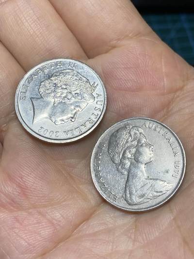 2025年第八十六场(总第一百一十二场）外国好品散币(免佣金) 澳大利亚🇦🇺2枚：1971年、2002年10分