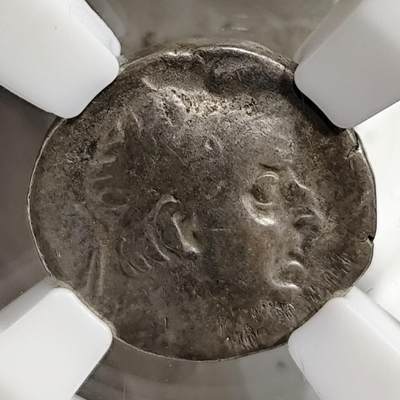 希腊罗马丝路打制币化石【中外钱币放漏】专场！陆小鱼的钱币仓，限时拍卖第077场 - 古希腊 阿雷俄巴尔扎尼斯一世银币/雅典娜手持胜利女神