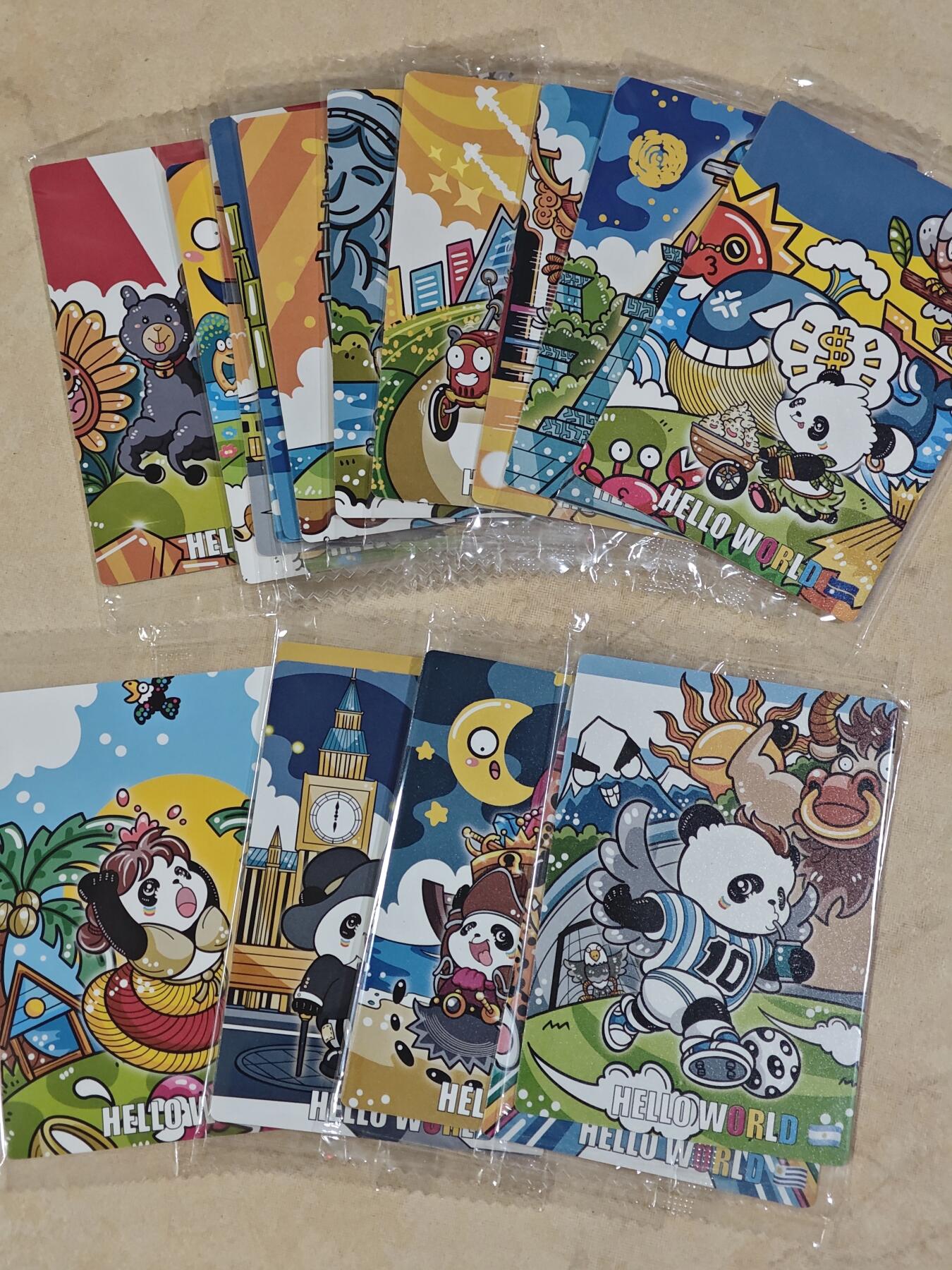 夜之极第三十期 （9月6日周六晚9点截拍，欢迎竞拍） 可可瑞听 你好世界 熊猫普卡套17张
