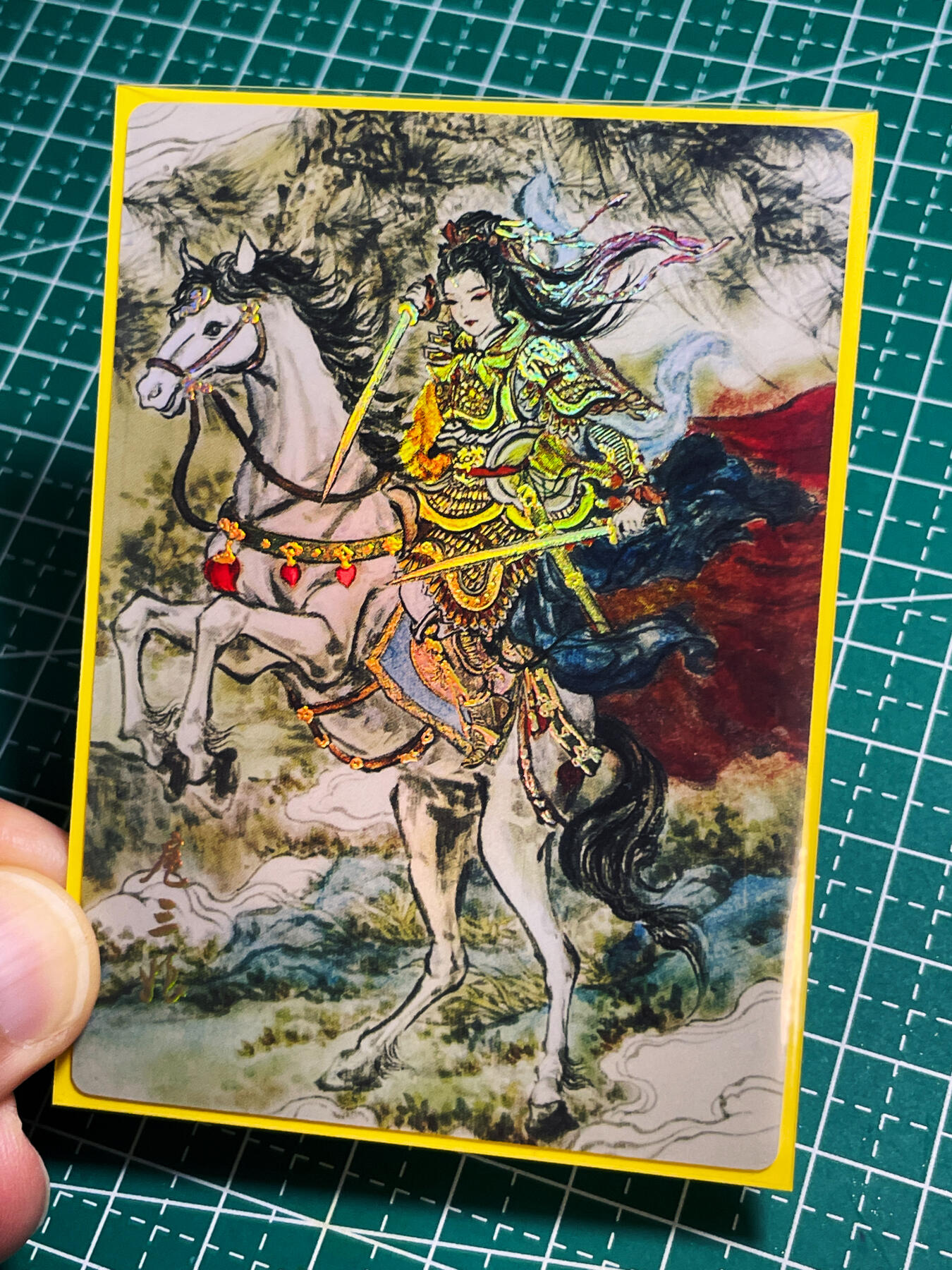 【关注参拍有赠卡】显眼宝30期  一丈青 扈三娘  幻彩浮雕金彩工艺卡 手绘风格 63*88