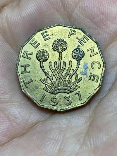 2025年第八十六场(总第一百一十二场）外国好品散币(免佣金) - 好品–英国🇬🇧1937年3便士(乔治六世加冕年，第一版首发年)