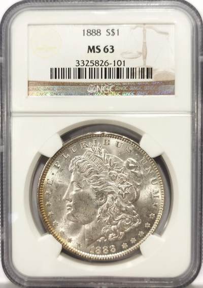 博洋堂世界钱币拍卖第137期（全场包邮） - NGC MS63 美国1888年摩根大银币，好年份！