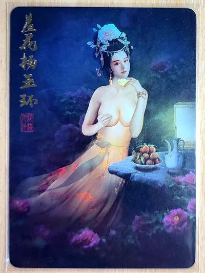龙虎卡牌第五十三场 （无佣金，满120包邮，欢迎送拍） - 彩闪 纵横卡牌 四大美女系列 杨玉环 无衣版