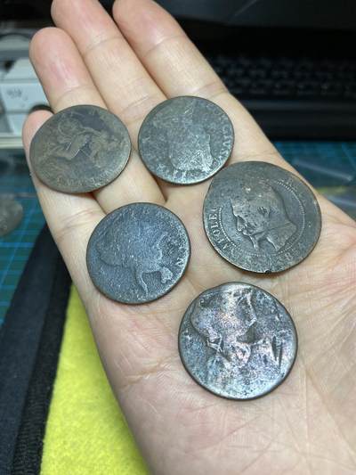2025年第八十六场(总第一百一十二场）外国好品散币(免佣金) 英国🇬🇧、法国🇫🇷差品老铜币5枚