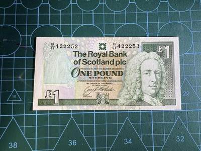 【炜奕收藏】，第四十三期 1992年苏格兰皇家银行1镑，UNC品相
