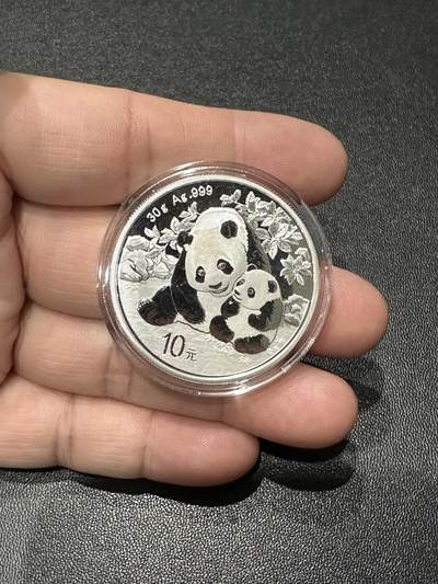 《外钞收藏家》第五百六十四期（本期精选多个稀缺品种，欢迎参加）（本平台长期征集拍品、欢迎藏友们联系合作） - 2024年熊猫银币 10元 30克 一枚