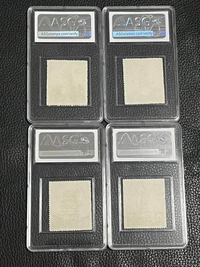 洪涛臻品批发群 精选邮票限时拍卖第1119期  特21古塔新一套 ASG85OP，草纸精品票，四枚评级费下来要500块，注意捡漏