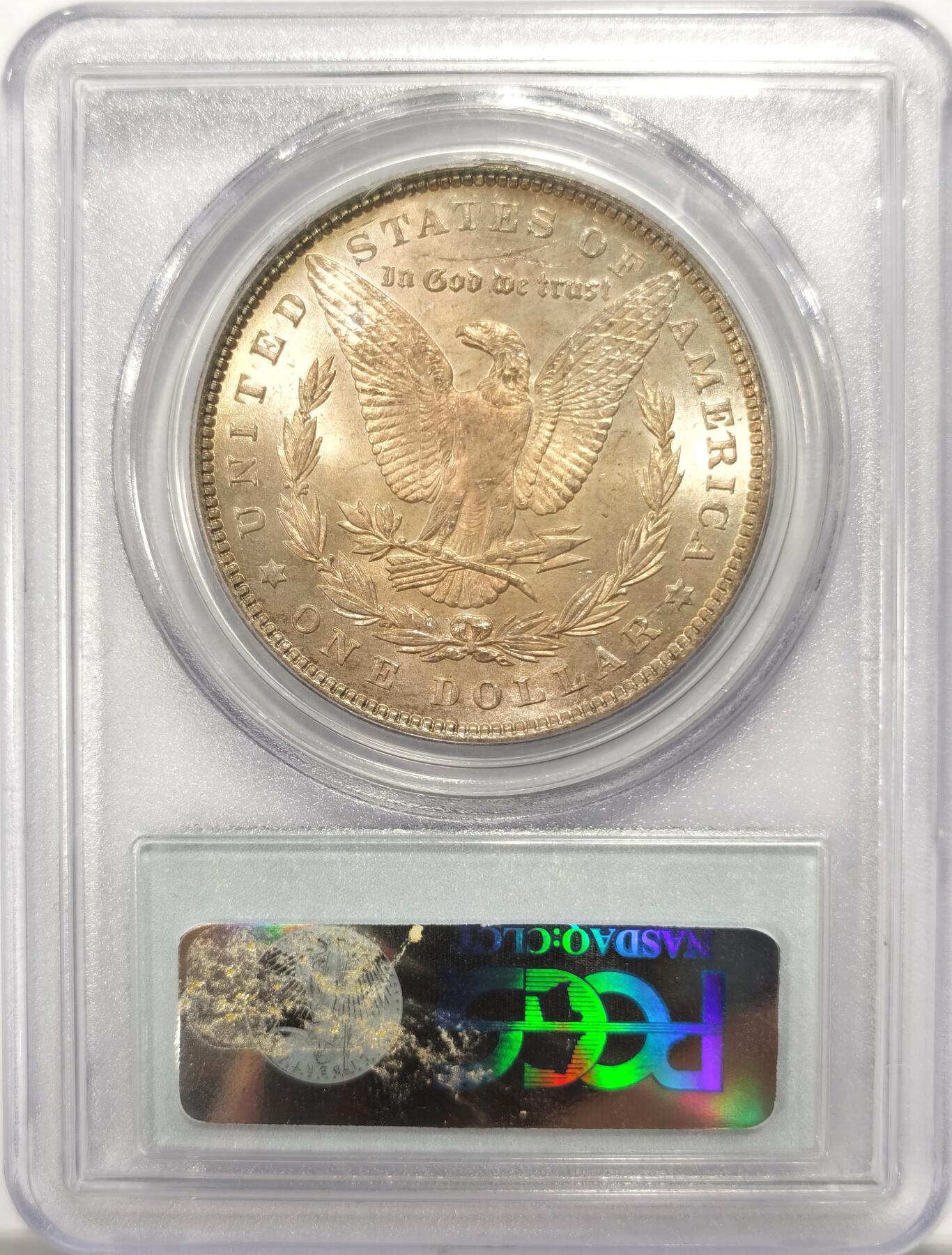 博洋堂世界钱币拍卖第137期（全场包邮） PCGS MS64 美国1896摩根，纸袋包浆状态一流。