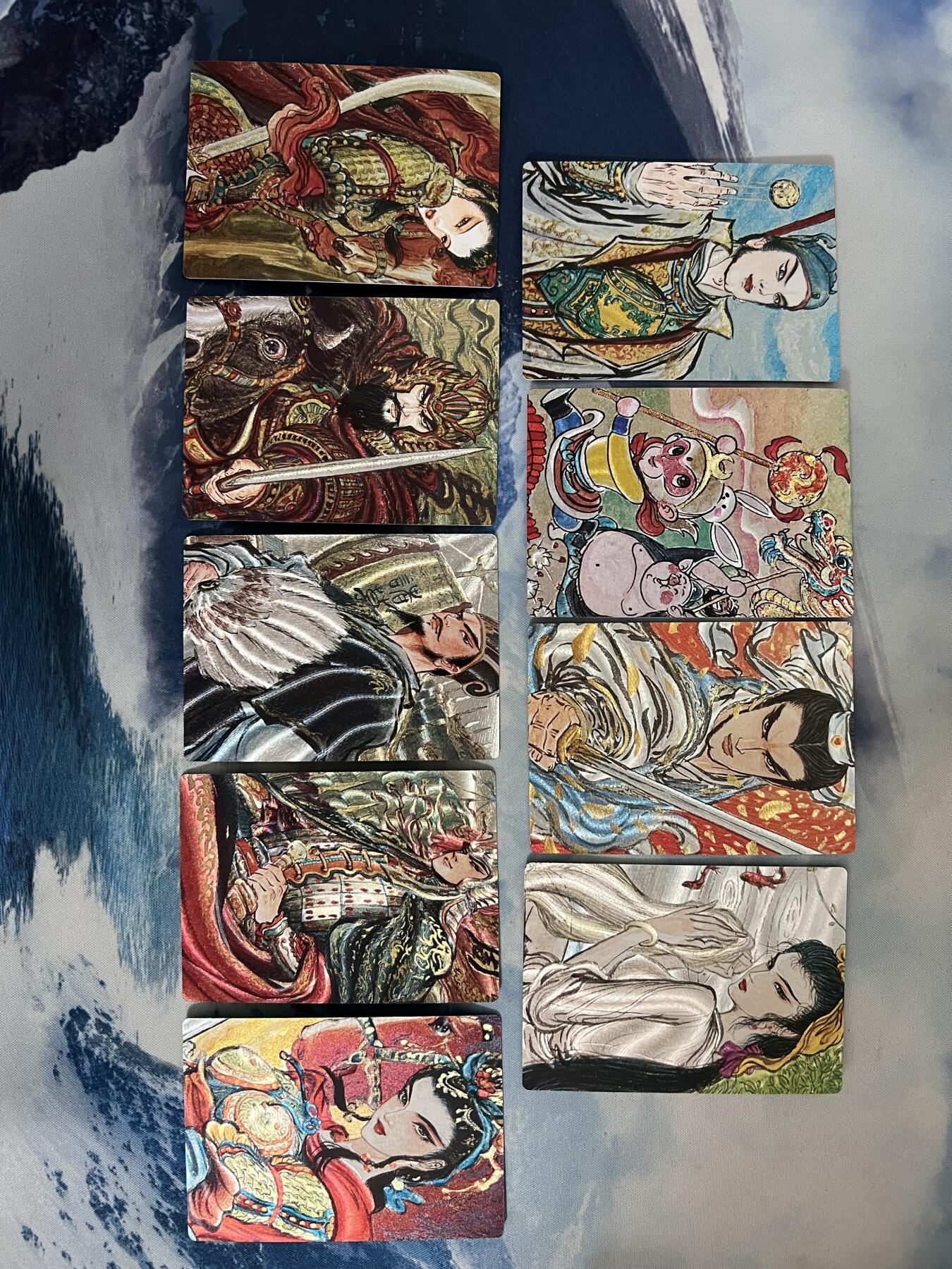 签绘水浒第二弹专场拍卖(无佣金) 权迎东签绘水浒第二弹  手绘复刻粗闪套卡 17张全 昆仑万象