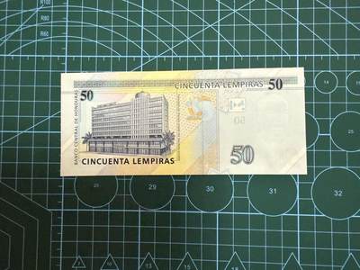 【炜奕收藏】，第四十三期 洪都拉斯50伦皮拉，UNC品相