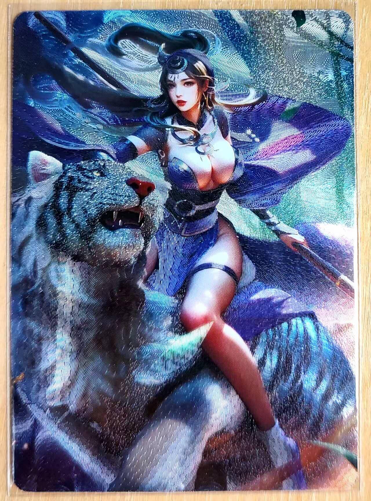 龙虎卡牌第五十三场 （无佣金，满120包邮，欢迎送拍） 粗闪 日替内室卡牌 穆桂英胯下白虎 身材一流